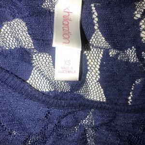 Lace navy blue shirt